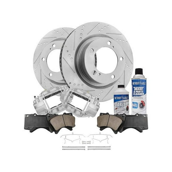 Front Brake Pad Rotor and Caliper Set - Compatible with 2007 - 2016 Toyota Tundra 2008 2009 2010 2011 2012 2013 2014 2015