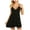 Black, variant on Zuwimk Lingerie For Women Plus Size,Black Women bodysuit Lace Mini Sheer V Neck Chemise See Through Nightgown Open Front Negligee Dress Lace Women Flower Strap Neck Chemise V Lingerie Sleepwear