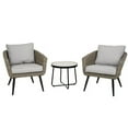 thumbnail image 5 of Grand Patio 3 Piece Patio Bistro Set with Heavy-Duty Anti-Rust Aluminum Frame, Coffee Table with Ceramic Tile Top, Gray, 5 of 7