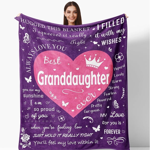 LHSHID Granddaughter Gifts Granddaughter Gifts from Grandma Graduation Gifts for Granddaughter to My Granddaughter Blanket Birthday Gifts for Granddaughters Granddaughter Gift Ideas 30"x40"