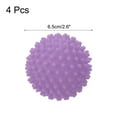 thumbnail image 2 of Uxcell 4 piezas de bolas de secado reutilizables para suavizante de telas, reduce el tiempo de secado, púrpura, 2 of 5
