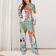thumbnail image 2 of Balery Kawaii Sushi Characters Delight Conjunto de Pijama con Estampado para Mujer, Conjunto de Dos Piezas con Manga Larga, Ropa de Dormir Suave con Bolsillos, Pijamas Cómodos-Medium, 2 of 7