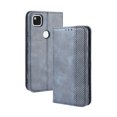 thumbnail image 1 of Compatible with Google Pixel 4A 4G Case Magnetic Closure Vintage Pattern PU Leather Wallet Cover with Card Slots-Blue, 1 of 5