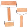 thumbnail image 1 of Wood Pastry Pizza Roller, Non Stick Wooden Rolling Pin Time-Saver Pizza Dough Roller for Home Kitchen Baking Cooking, 1 of 9