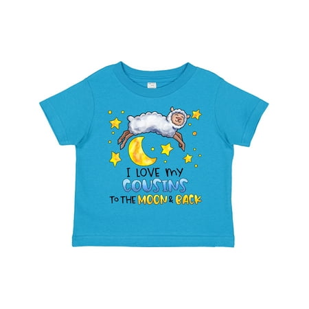

Inktastic I Love My Cousins to the Moon and Back Cute Sheep Gift Toddler Boy or Toddler Girl T-Shirt
