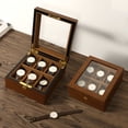 thumbnail image 2 of Uten Wood Watch Box, Watch Storage Case, Watch Organizer with Glass Display Lid for Men, 6 Slots, 2 of 12