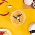 thumbnail image 3 of USB Rechargeable Chopper, Mini Food Processor, 250ml Capacity, 3.7V Power, 3 Stainless Steel Blades, Rechargeable Battery,/White, 3 of 5