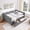 Black, variant on Noble House Corlan Queen Size Waved Daybed, Cozy Gingham Linen Sofa Bed with Storage Drawers and Charging Port, Navy Blue