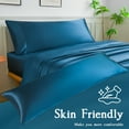 thumbnail image 6 of LIFCOM Satin Pillowcase with Envelope Closure,Body, Teal,（1 Count）, 6 of 6