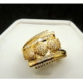 thumbnail image 3 of Maria Statement Engagement Bridal Ring Gold Plated Womens Ginger Lyne Collection, 3 of 5