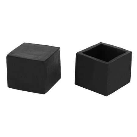 25mmx25mm Square Chair Leg Floor Protectors Table Feet Tips Covers