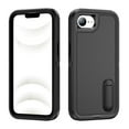 thumbnail image 1 of for iPhone 16e Case, iPhone 16e Phone Case with Built in Kickstand, Shockproof/Dustproof/Drop Proof Heavy Duty Military-Grade Rugged Protective Cover for iPhone 16e,Black,For iPhone 16e, 1 of 8