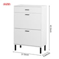 thumbnail image 5 of Shoe Cabinet for Entryway,Shoe Storage Cabinet Shoe Rack Organizer with 2 Flip Drawers for Entryway,White, 5 of 7