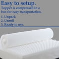 thumbnail image 3 of ONETAN ,1-Inch High Density Convoluted Eggshell Breathable Foam Topper, Add Comfort To Mattress. King, 3 of 5