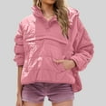 thumbnail image 2 of RQYYD Women's Quilted Pullover Puffer Jacket Oversized Long Sleeve Hooded Coats Winter Warm Lightweight Outwear with Pocket, 2 of 7