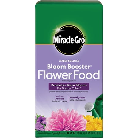 Miracle Gro Water Soluble Bloom Booster Flower Food, 4-Lbs. 1 Pack
