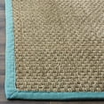 thumbnail image 3 of SAFAVIEH Natural Fiber Arbor Bordered Area Rug, Natural/Teal, 9' x 12', 3 of 8