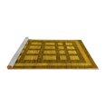 thumbnail image 2 of Ahgly Company Machine Washable Indoor Rectangle Checkered Yellow Modern Area Rugs, 8' x 10', 2 of 4