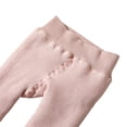 thumbnail image 3 of Seyurigaoka Toddler Baby Girls Knitted Pantyhose Bowknot High Waist Ribbed Leggings Trousers Autumn Winter Warm Tights, 3 of 9