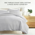 thumbnail image 6 of Light Gray Vintage Washed 3 Piece Cotton Duvet Cover Set, Twin/TwinXL, by Noble Linens, 6 of 6