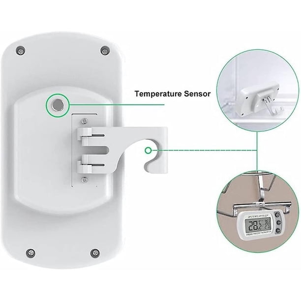 Termómetro digital para nevera, termómetro impermeable para congelador con gancho, pantalla LCD fácil de leer, función de registro máx./mín., ideal para el hogar, restaurantes A ZefeiWu 9024735238515