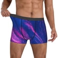 thumbnail image 2 of Kdxio Men's Boxer Briefs with Neon Gradient Blue Print - Comfortable and Breathable Underwear for Everyday Wear, 2 of 7