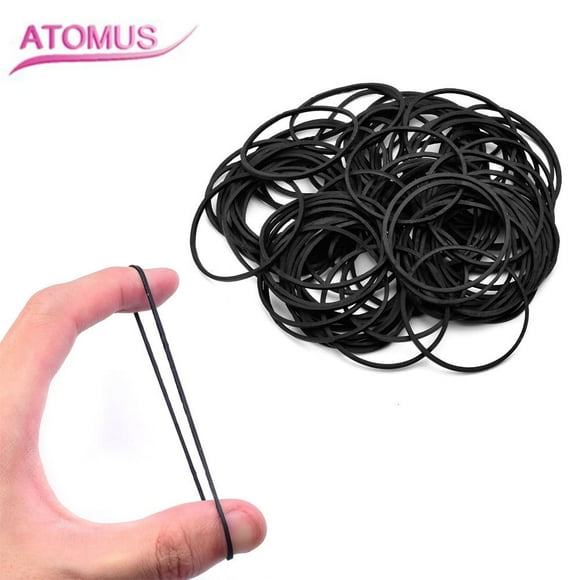 100Pcs Women Mini Small Black Rubber Hair Elastic Braids Plaits Braiding Band