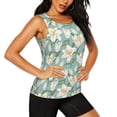 thumbnail image 2 of Easygdp Lilies Flowers Women's Workout Tank Top, Running Top, Hiking Shirt, Quick-Dry for Running, Yoga, Hiking - Small, 2 of 9