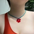 thumbnail image 3 of SIEYIO Irregular Flower Pendant Necklace Sweet Cool Clavicle Chain Choker Statement, 3 of 20