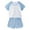 Light Blue, variant on MHZLDYZ Girl Clothes Size 6 Kids Infant Child Toddler Baby Boys Girls Long Sleeve Cute Sweatshirt Pullover Tops Patchwork Trousers Pants Outfit Set 2Pcs Clothes Kids Summer Clothes (Pink,140)