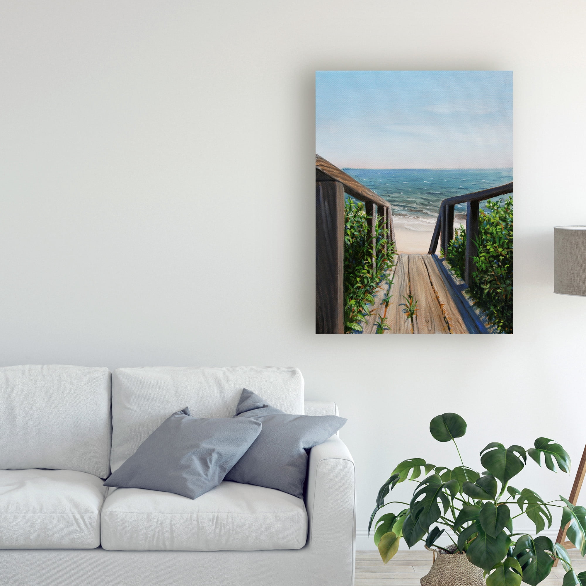 Trademark Fine Art 'Beach Walk Way' Canvas Art by Paul Walsh
