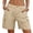 Beige 1, variant on BLVB Bermuda Cargo Shorts for Women with Pockets High Waist Long Dressy Shorts Outdoor Summer Short Pants