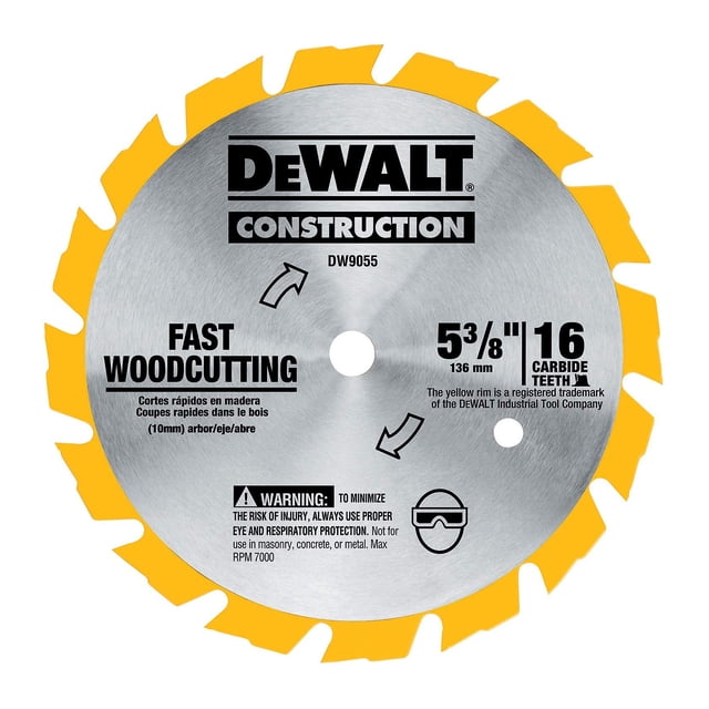 Disco DEWALT para Sierra Circular 5-3/8 18 Dientes DW9055