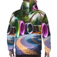 thumbnail image 3 of Bingfone Colorful Tire Tunnel Park Men's Drawstring Hoodie Long Sleeve Pocket Sweatshirts-3X-Large, 3 of 6