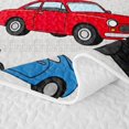 thumbnail image 5 of Homewish Race Car Bed Spread Queen For Boys And Girls,Red Blue Yellow Checkered Flag Queen Coverlet Set,3-Piece, 5 of 7