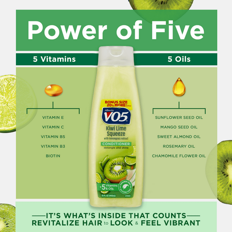 アイドル Lemon Alberto VO5 Kiwi Lime Hydrating Daily Hair Conditioner with