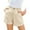 Khaki, variant on CCRFTGI Shorts for Kids Girls Size 8 Casual Elastic Waist Button Lightweight Uniform 2026 Summer Shorts Black 7-8 Years