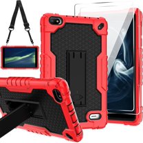 FIEWESEY Cover Case for Sunshine T1 Elite/Foxx T8/Qlink Scepter 8/Sky Pad 8/NUU Tab 8/Sky Devices Elite OctaX/Sky Devices Elite T8 Plus/Xmobile X8/Sky Devices with screen protector (Red/Black/2 PCS)