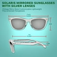 thumbnail image 2 of Solaris Mirrored Sunglasses Set of 10, Bulk Pack - UV Protection, Perfect for Parties, Beach, Pool, Outdoor Events - Silver, 2 of 2