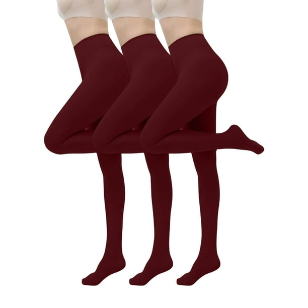 Medias de seda para mujer, 3 piezas, talla grande, para Halloween y Navidad, color caramelo, accesorios de fiesta, color liso