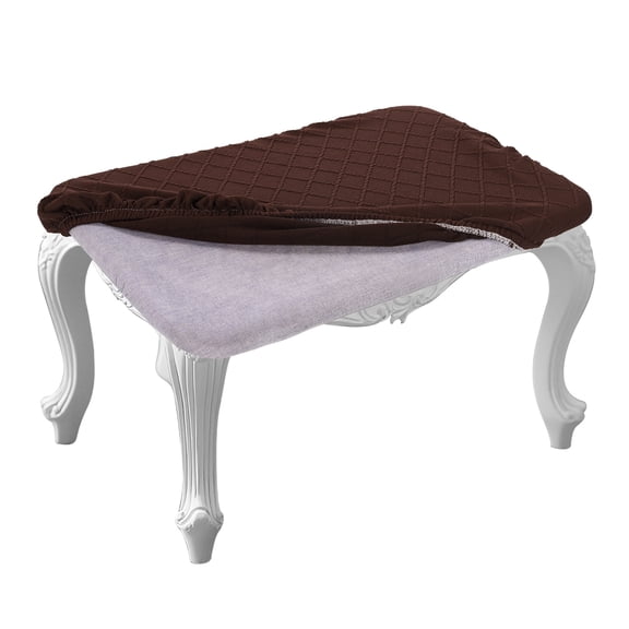 Uxcell 2 Pack 16 x 12 Inch Stool Covers Rectangle, Stretch Cloth Chair Seat Cover, Coffee
