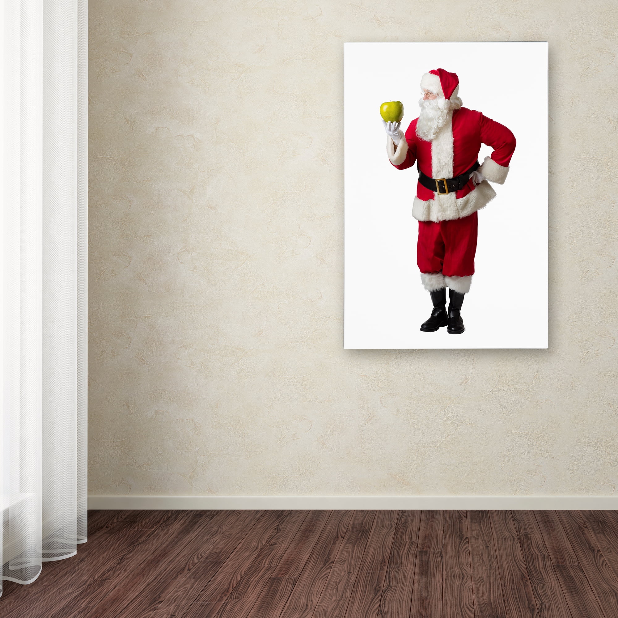 Trademark Fine Art 'Santa-apple--12106' Canvas Art by Ed Wheeler