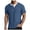 Blue, variant on GEWSEY Mens Short Sleeve Shirts Casual Cotton Summer Slim Fit Waffle T-Shirts (Blue, L)