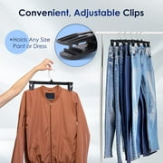Hanger Central 10 Pack Black Plastic Pants And Skirt Hangers With Swivel Hook 10 inch