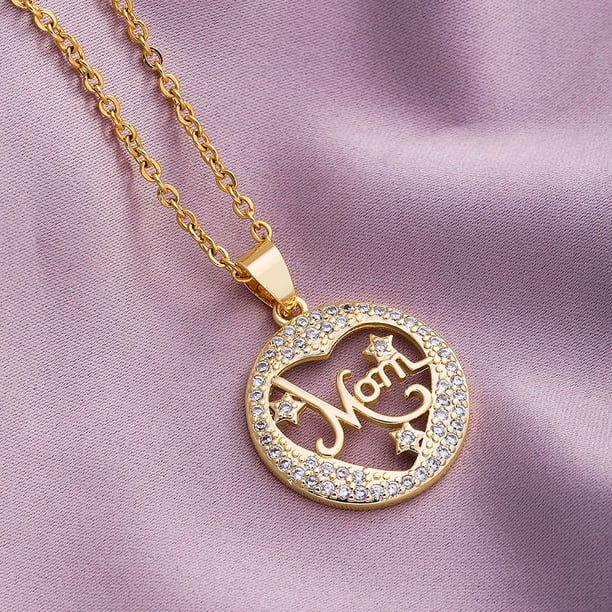 Nvzi Ideas de regalos para el Día de la Madre - Collar del Día de la Madre para mamá Regalos del Día de la Madre para mamá de hijo Regalos para ella Regalos para mamá Regalo del Día de la Madre (E)