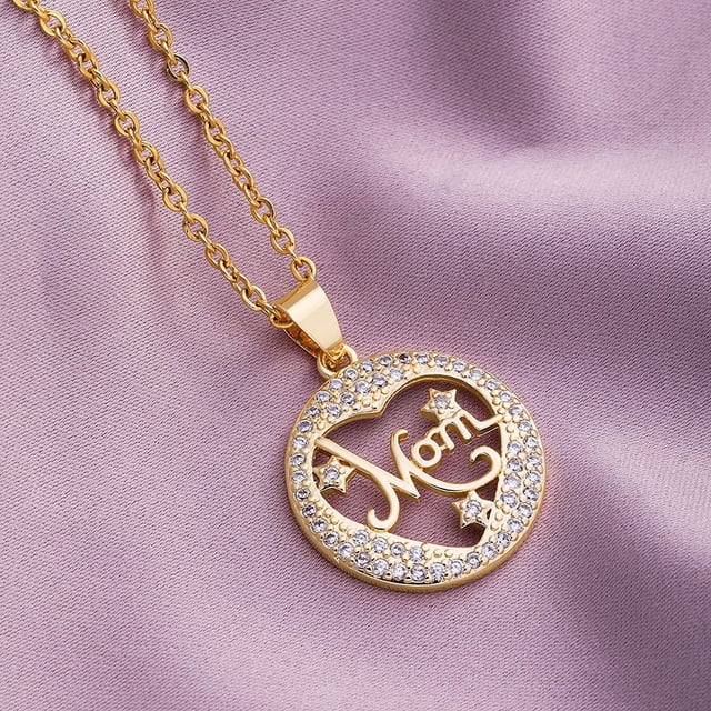 Nvzi Ideas de regalos para el Día de la Madre - Collar del Día de la Madre para mamá Regalos del Día de la Madre para mamá de hijo Regalos para ella Regalos para mamá Regalo del Día de la Madre (E)