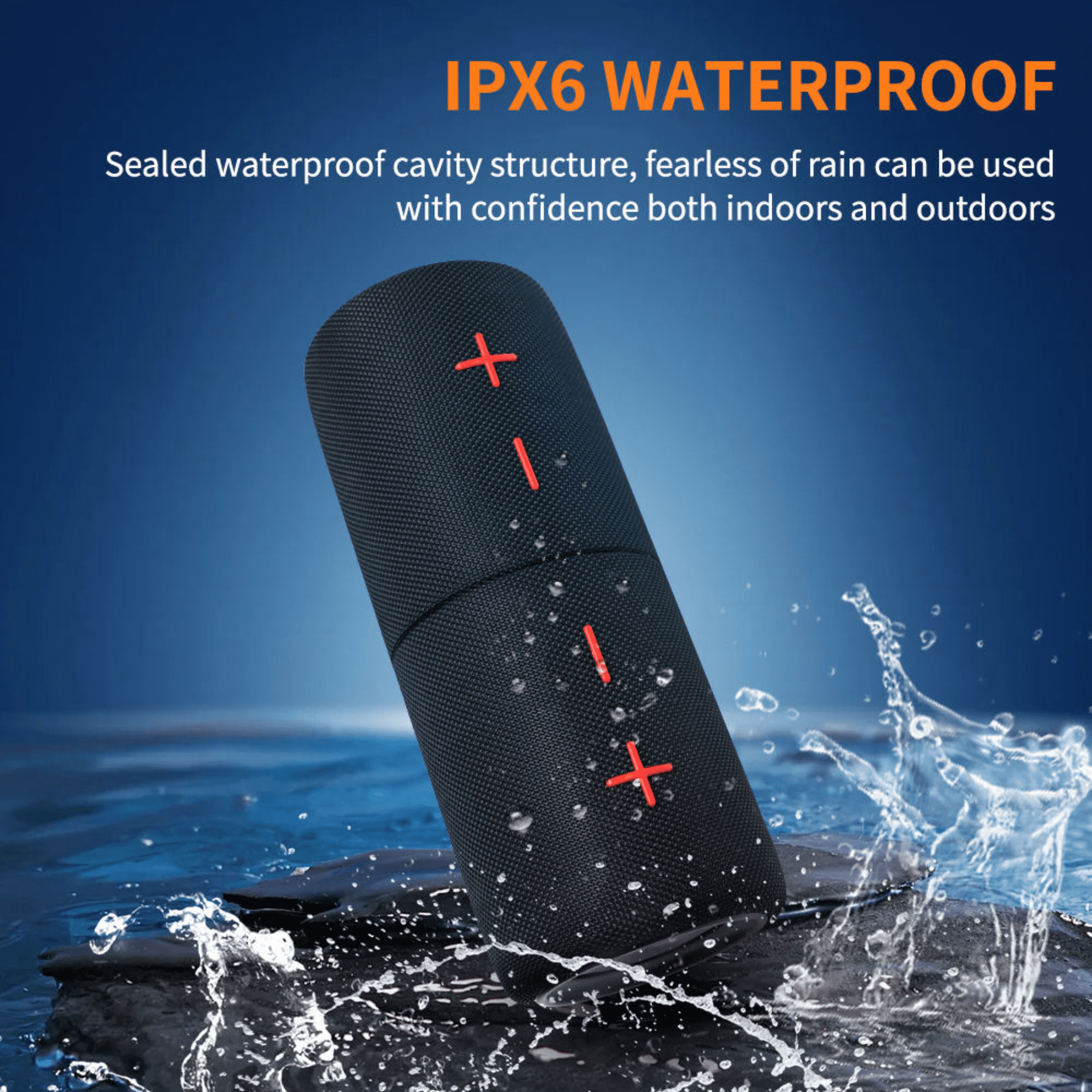 DCOWO Magnetic Bluetooth Speaker, 2-in-1 Detachable Wireless Speakers, 20W Stereo Sound, IPX6 Waterproof Portable Speaker for Outdoor Camping, Travel and Parties