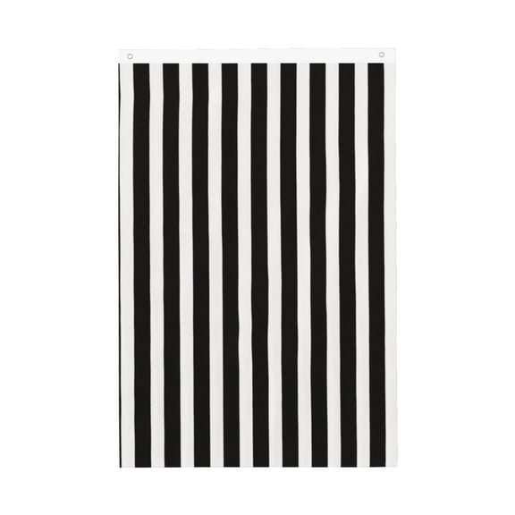 Double Sided House Flag Black And White Stripes Garden Flag For Outside Room House Yard Indoor (2x3ft)