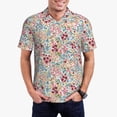 thumbnail image 1 of Fotbe Trendy Floral Design Camiseta Polo de Golf para Hombre con Estampado – Camisa Deportiva Transpirable con Cuello Abotonado-3X-Large, 1 of 6