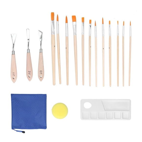 Wchiuoe Oil Paint Brush Set,Oil Paint Brush Set Hook Line Acrylic Watercolor Brush Palette Scraper Tool For People At All Stages,Brush